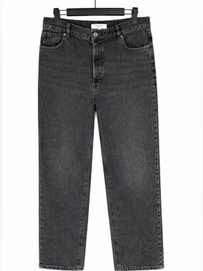 DYNAMITE Rosie High Rise Mom Jeans Washed Black Straight Chic Denim Sz 29